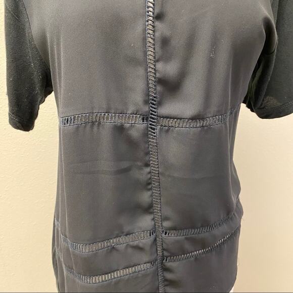 BCBGenration Tee With Sheer Detailing Black S - Picture 3 of 8